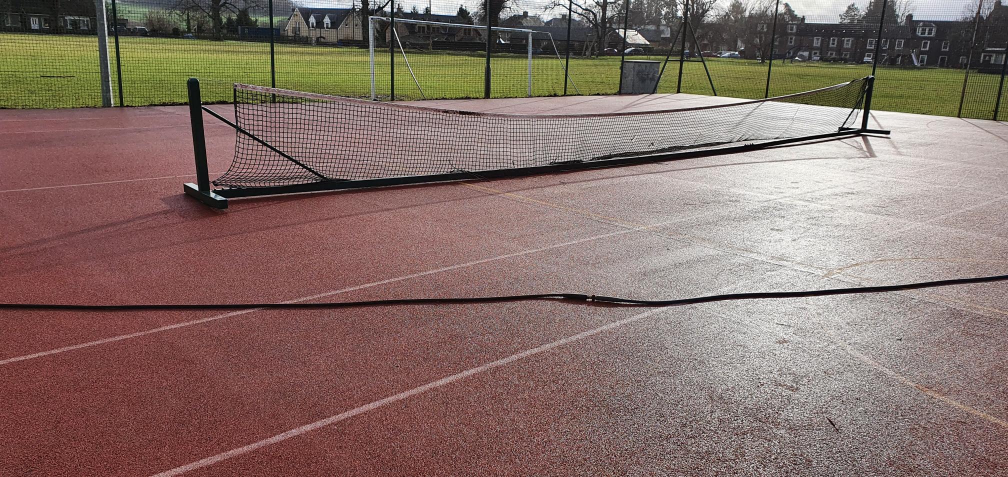 sports court after cleaning